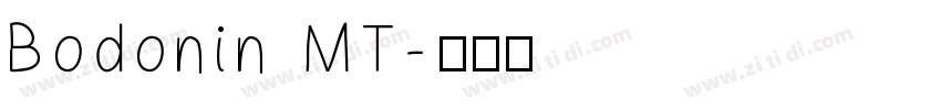 Bodonin MT字体转换